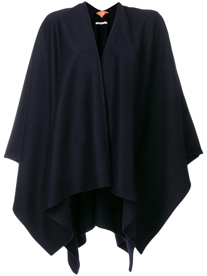 Ermanno Gallamini V-neck Cape Jacket - Blue