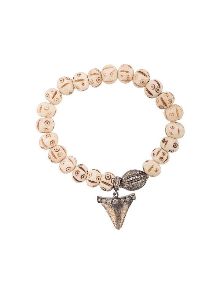 Loree Rodkin Shark Tooth Charm Bracelet - Nude & Neutrals