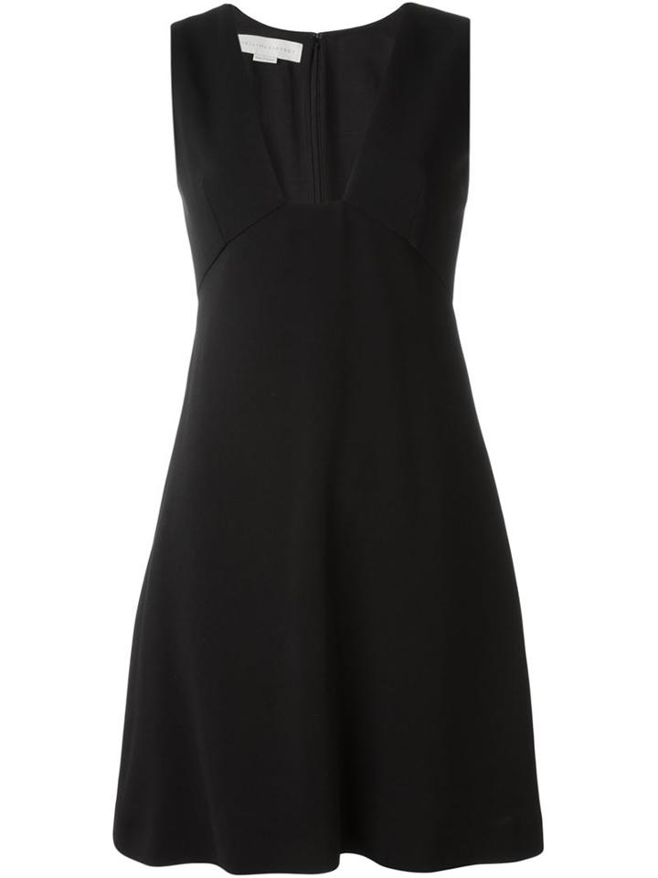 Stella Mccartney Plunging Neck Dress, Women's, Size: 40, Black, Viscose/acetate/spandex/elastane/cotton