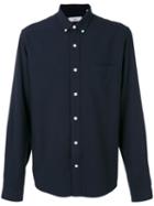 Ami Alexandre Mattiussi - Button-down Shirt - Men - Viscose/virgin Wool - 39, Blue, Viscose/virgin Wool