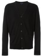 Lanvin V-neck Cardigan, Men's, Size: Large, Black, Wool