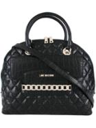 Love Moschino Quilted Tote, Black, Polyurethane