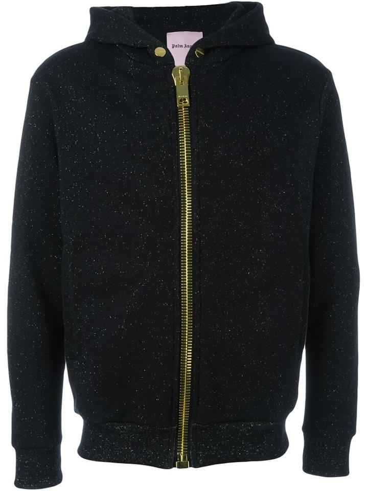 Palm Angels Maxi Puller Lurex Zipped Hoodie