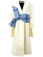 Jacquemus Contrast Obi Style Coat, Women's, Size: 36, Yellow/orange, Cotton/polyester/wool