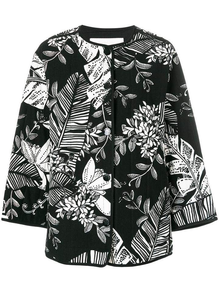 See By Chloé Padded Jungle-print Jacket - Black