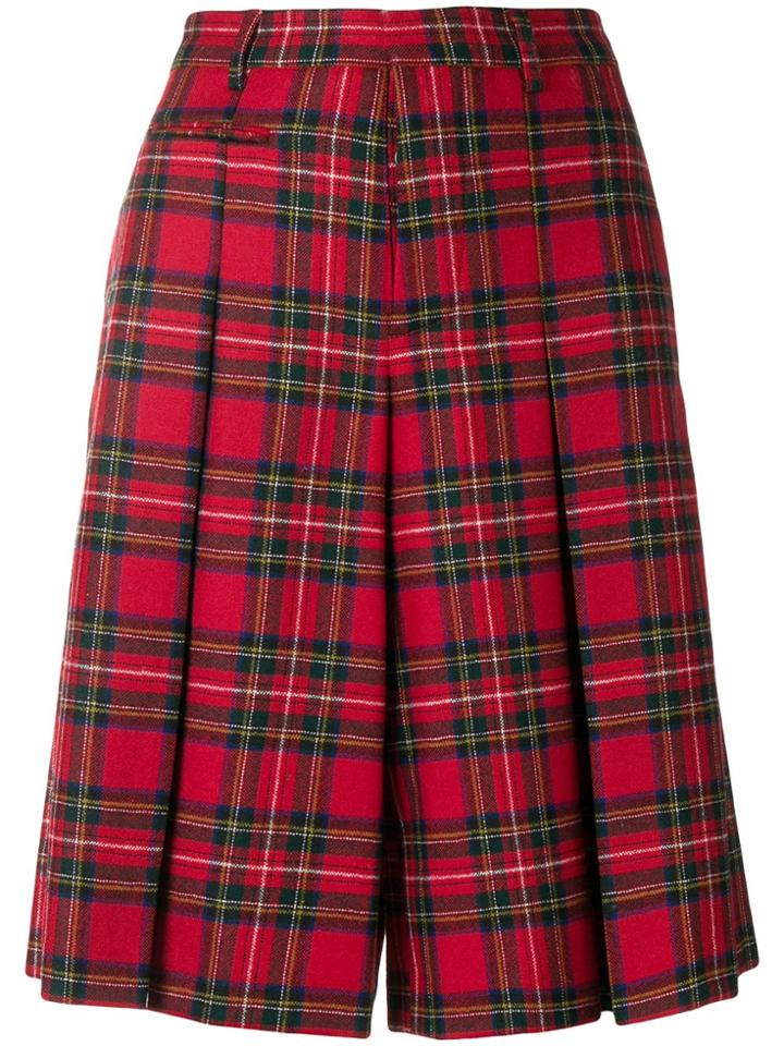 R13 Tartan Knee-length Shorts - Red