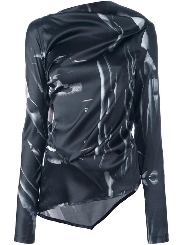 Ann Demeulemeester 'raso' Blouse, Women's, Size: 36, Black, Silk/spandex/elastane