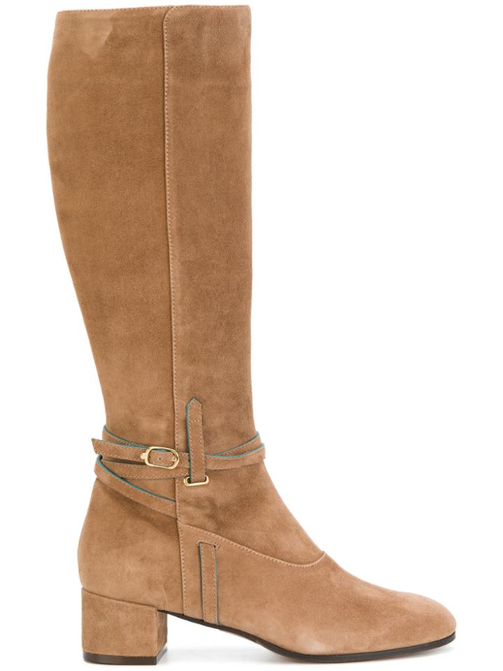 L'autre Chose Belted Calf Boots - Brown