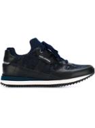 Dolce & Gabbana Lace Panel Sneakers, Women's, Size: 40, Blue, Rubber/cotton/polyamide/viscose