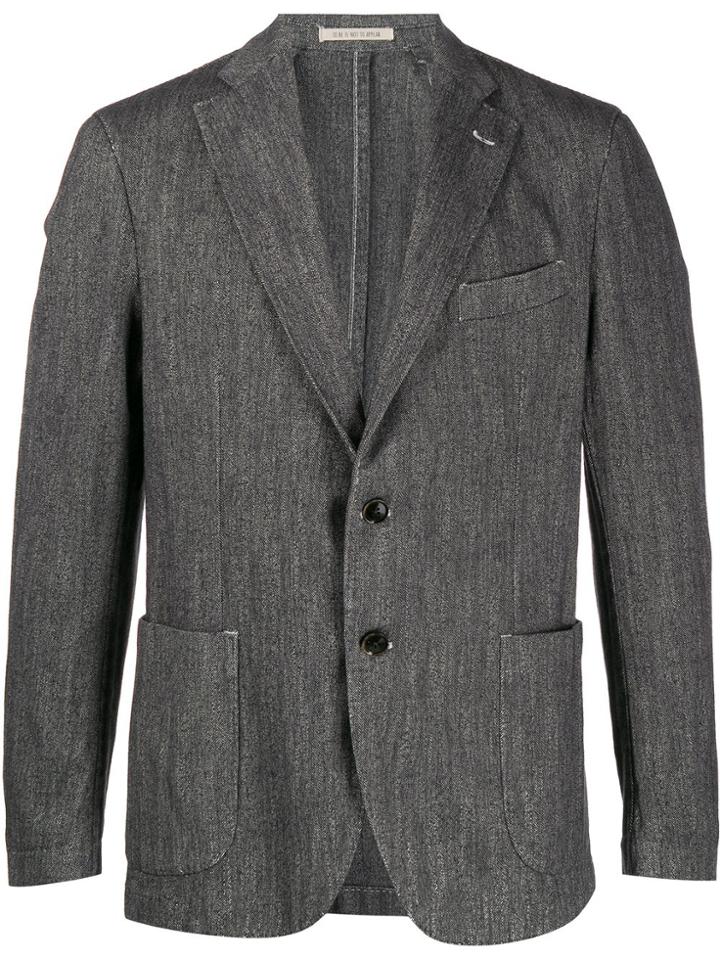 Bagnoli Sartoria Napoli Patch Pocket Soft Blazer - Grey