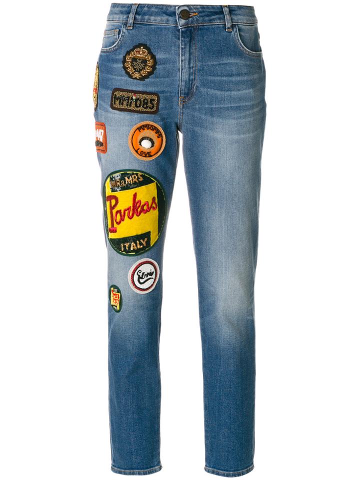 Mr & Mrs Italy Patches Straight Jeans - Blue