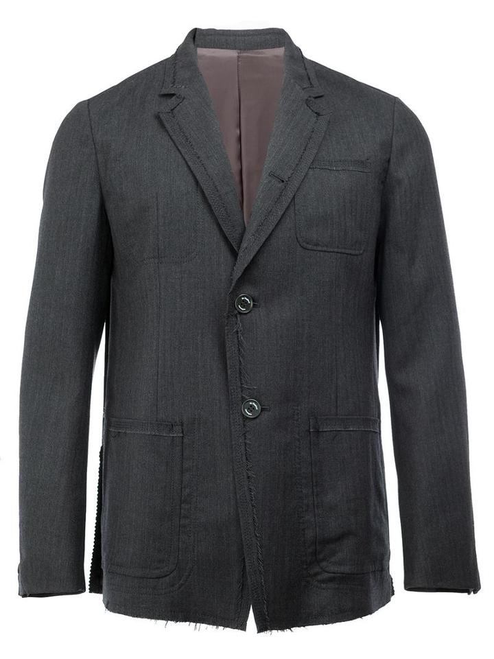 Undercover 'the Shepherd Undercover' Blazer, Men's, Size: 4, Grey, Cupro/wool/cotton/nylon