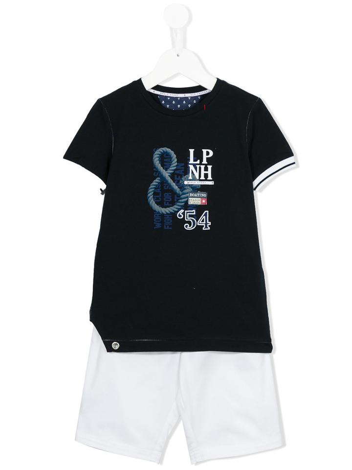 Lapin House - Nautical Short Set - Kids - Cotton/spandex/elastane - 2 Yrs, Blue