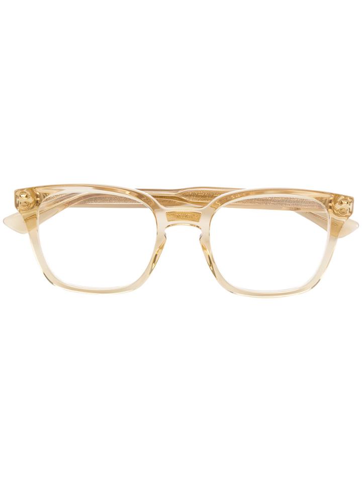 Gucci Eyewear Square Frame Glasses - Yellow & Orange