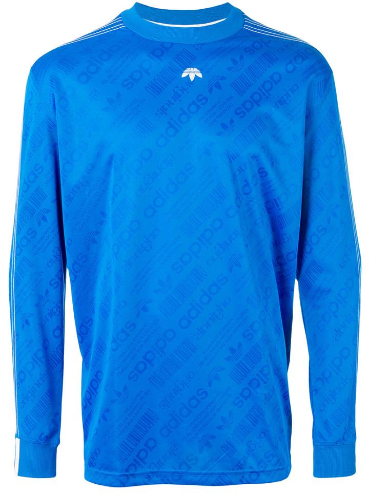 Adidas Originals By Alexander Wang - Soccer Long Sleeved T-shirt - Unisex - Polyester - S, Blue