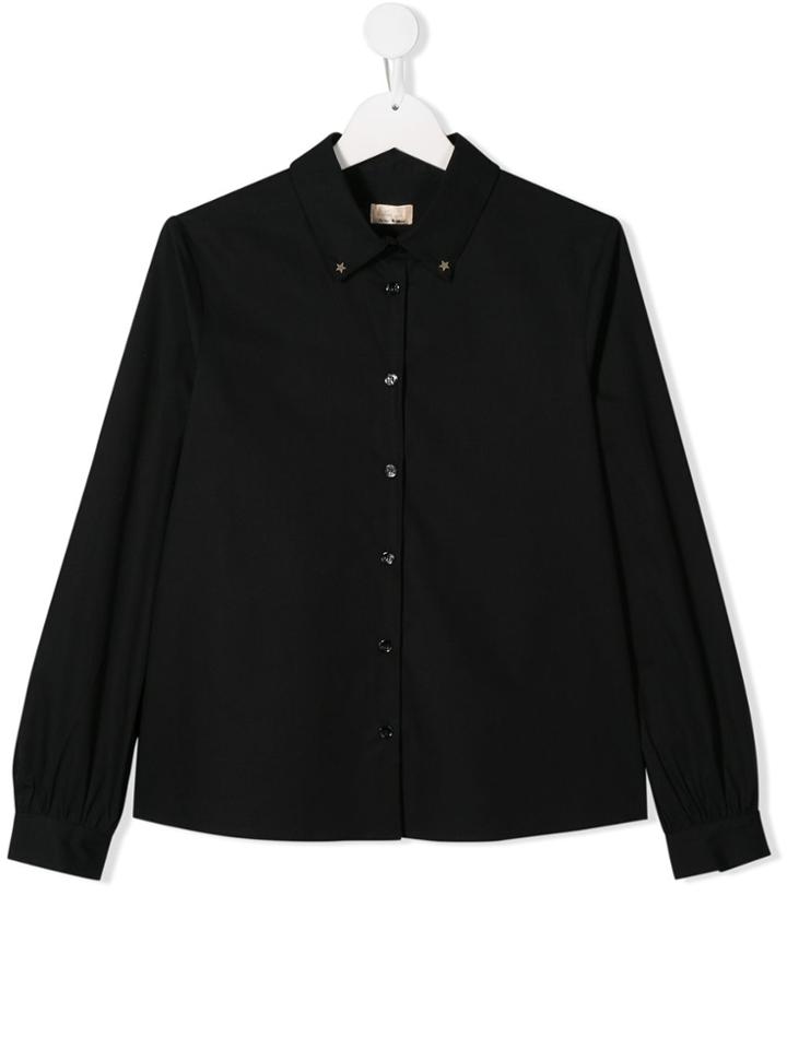 Elisabetta Franchi La Mia Bambina Star Button-down Shirt - Black