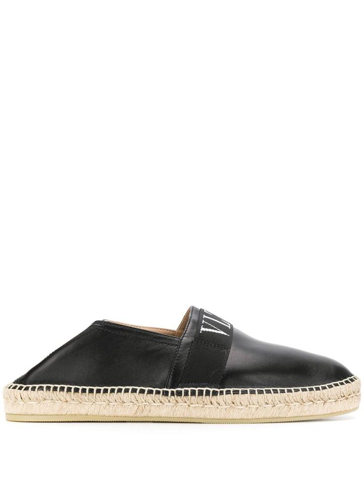 Valentino Valentino Garavani Vltn Logo Espadrilles - Black