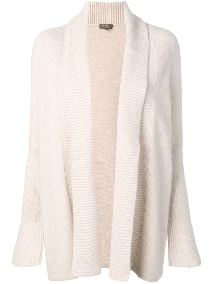 N.peal Open Front Cardigan - Neutrals