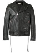 Saint Laurent Biker Jacket, Men's, Size: 50, Black, Leather/polyester/cupro/cotton