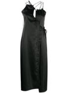 Ottolinger Drawstring Strap Slip Dress - Black