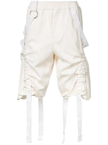 Private Policy Harness Shorts, Men's, Size: Medium, White, Cotton