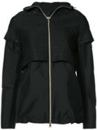 Herno Hooded Jacket, Women's, Size: 40, Black, Polyester/polyamide/spandex/elastane/acetate