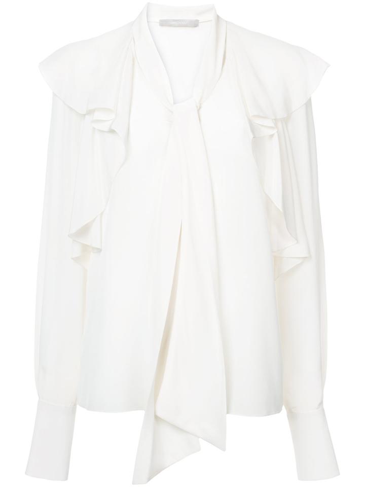 Jason Wu Bow Tie Ruffle Blouse - White