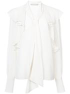 Jason Wu Bow Tie Ruffle Blouse - White