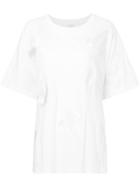 Ikumi Embroidered Oversized T-shirt - White