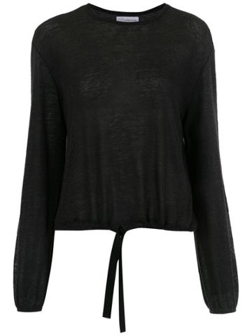 Nk Collection Drawstring Blouse - Black