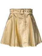 Moschino A-line Belted Skirt - Gold