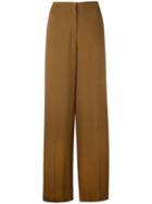 Theory High-waisted Trousers, Women's, Size: 2, Brown, Silk