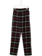 Bonpoint Teen Check Trousers - Black