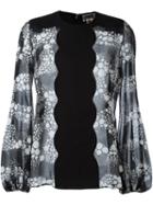 Printed Blouse, Women's, Size: 42, Black, Silk, Giambattista Valli