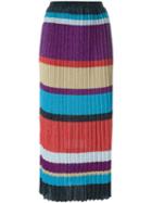 Manish Arora Striped Pleated Skirt