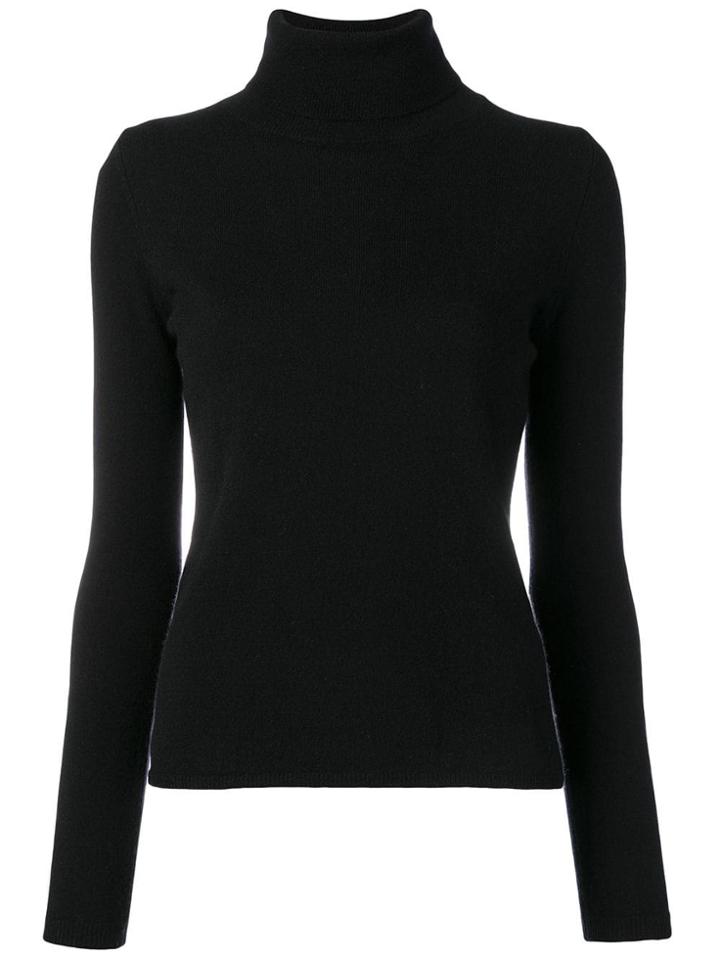 Allude Roll Neck Sweater - Black