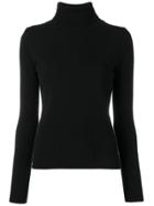 Allude Roll Neck Sweater - Black