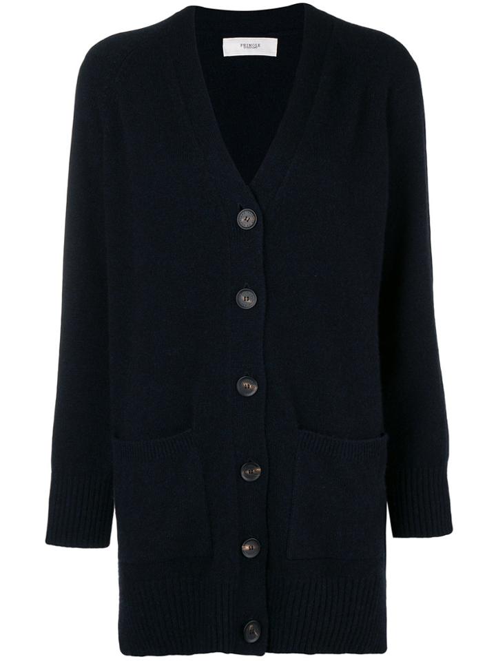 Pringle Of Scotland Buttoned Knit Cardigan - Blue