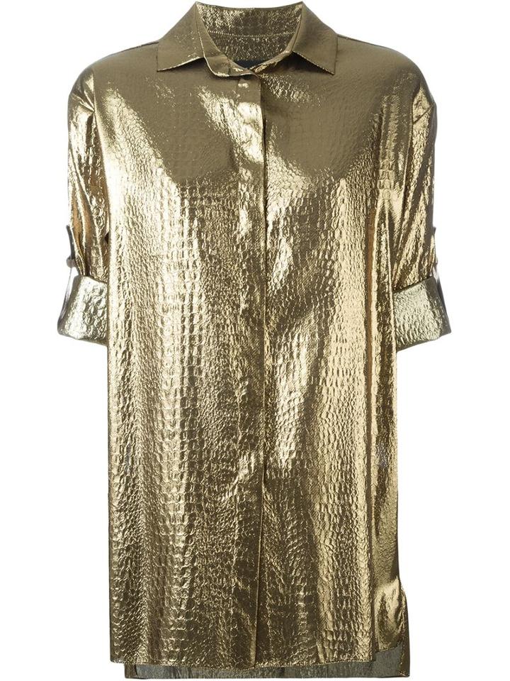 Alexandre Vauthier Metallic Short Sleeved Shirt