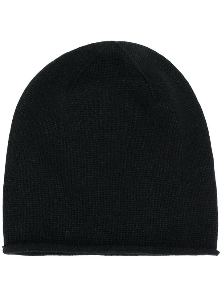 N.peal Simple Beanie - Black