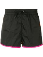 Versace Contrasting Trim Shorts - Black