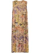 Burberry Painted Paillette Sleeveless Dress - Yellow & Orange