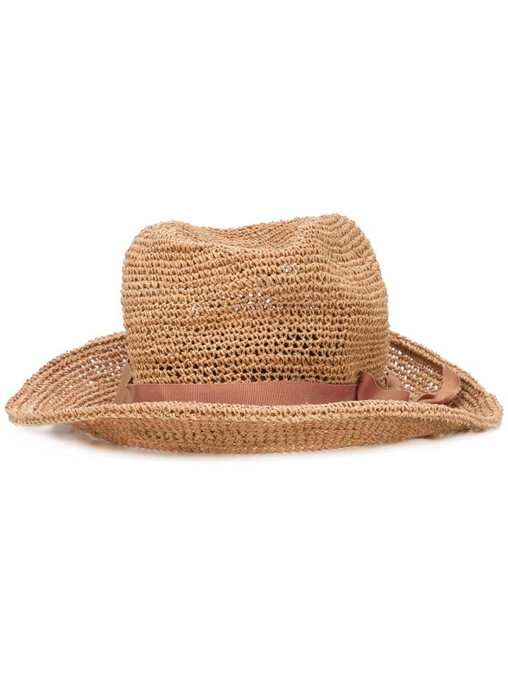 Ca4la - Sensitive Hat - Women - Raffia/viscose - One Size, Women's, Nude/neutrals, Raffia/viscose