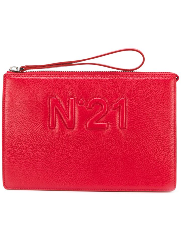 No21 Logo Clutch Bag - Red