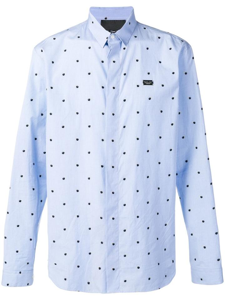 Philipp Plein Embroidered Shirt - Blue