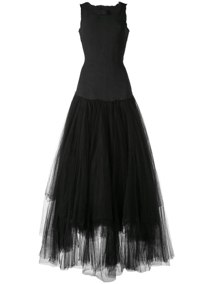 Marc Le Bihan Tulle Panel Gown - Black