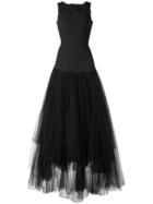 Marc Le Bihan Tulle Panel Gown - Black