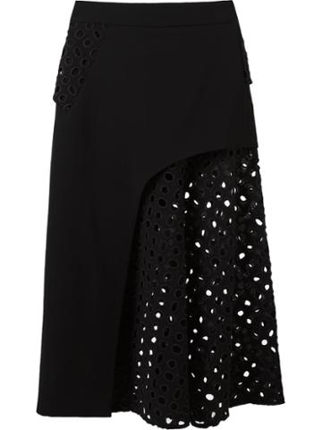 Giuliana Romanno Panelled Mid-length Skirt, Women's, Size: 40, Black, Acetate/polyester