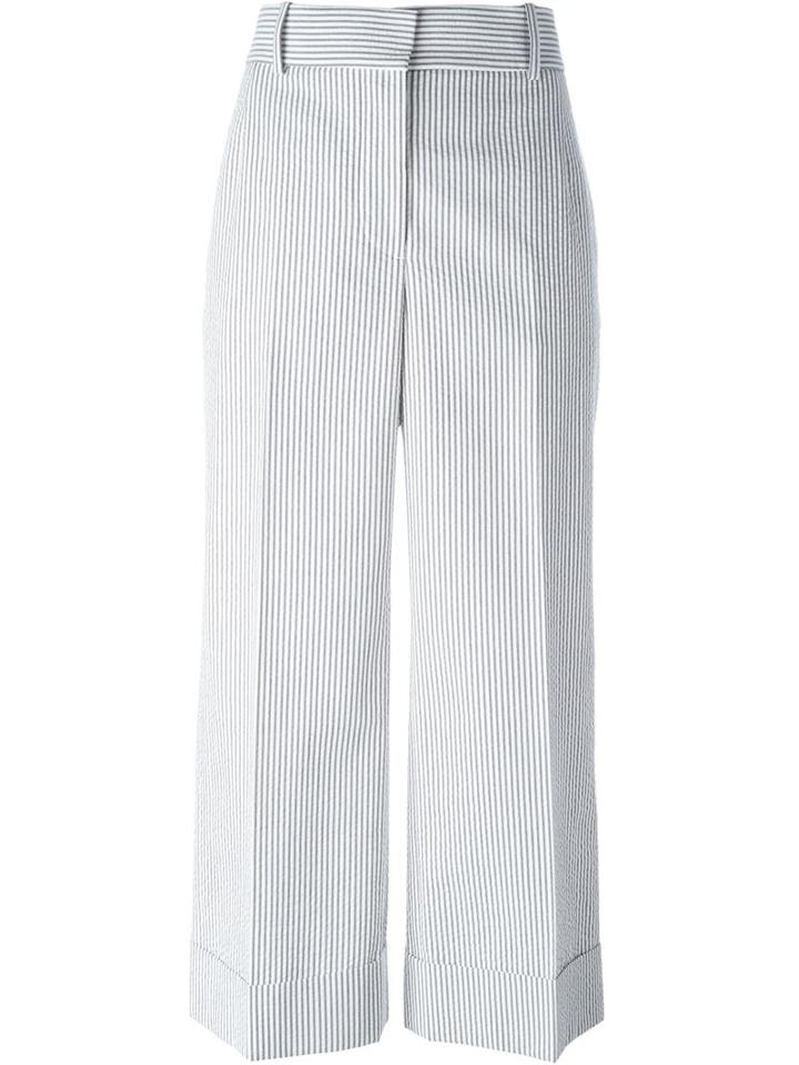 Thom Browne Wide Leg Striped Trousers
