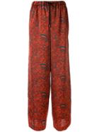 Muller Of Yoshiokubo Printed Wide Leg Trousers - Red